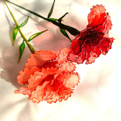 カーネーション3本セット 母の日 プレゼント アートフラワー