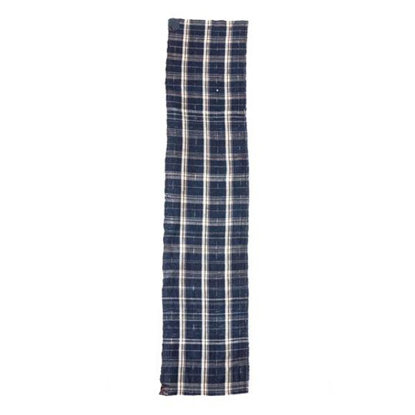 BORO original fabric Japanese indigo check scarf 155x34cm ストール