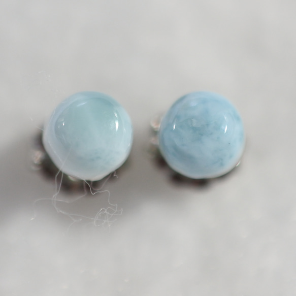 （1 件）Larimar 耳釘（5 毫米，鈦金屬耳釘） 第1張的照片