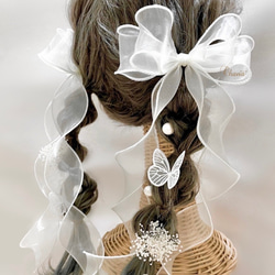 髪飾り ❤︎ガーリーなヘッドドレス❤︎ 卒業式 成人式 結婚式 七五三