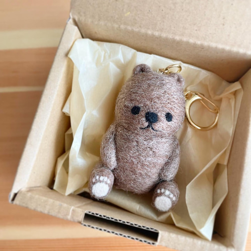 【✽確認用✽】レトロブルーのくまさん✽羊毛フェルト ジャンボで作った推し色くまちゃん【完成品】 | SUNFELT