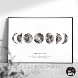 ☆インテリアアートポスター -phase de la lune-【013】 1枚目の画像