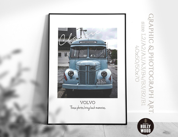 ☆インテリアアートポスター -VOLVO Classic Bus-【019】 1枚目の画像