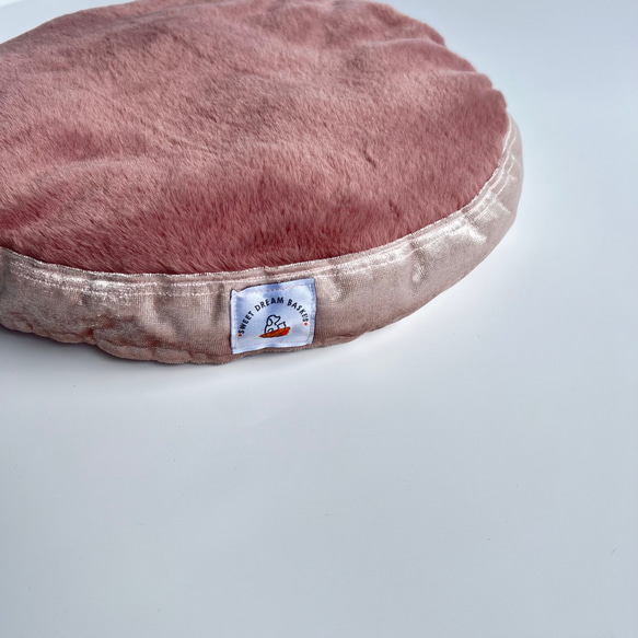 丸い床クッション - 70 cm - ピンク、ライトブラウン、オフホワイト、グレー 13枚目の画像