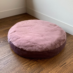丸い床クッション - 70 cm - ピンク、ライトブラウン、オフホワイト、グレー 5枚目の画像