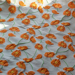 さわやかなレリーフ朝顔花柄 2色 ジャカード織りの生地 [2749] 6枚目の画像