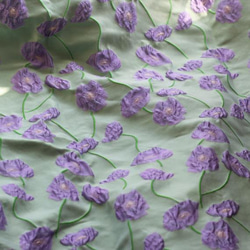 さわやかなレリーフ朝顔花柄 2色 ジャカード織りの生地 [2749] 10枚目の画像