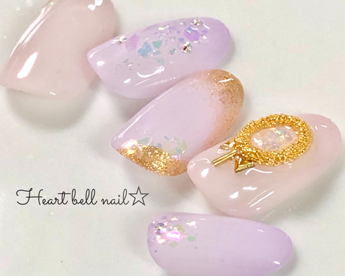 New♪》ネイルチップ…キュートなハンドミラーネイル…♪ ネイルチップ