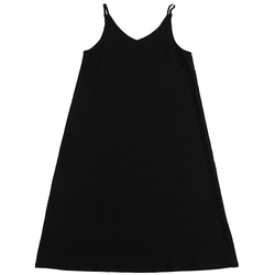 黑色 高級感簡約V領基礎款洋裝 A字版型內搭外穿極簡連身裙 第2張的照片