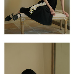黑色 高級感簡約V領基礎款洋裝 A字版型內搭外穿極簡連身裙 第13張的照片