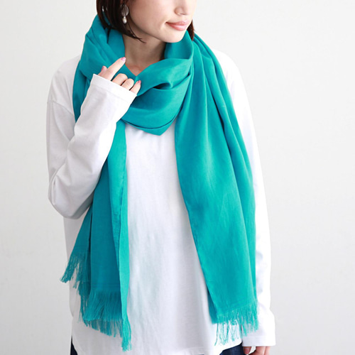 ⑨　エトロ　エメラルドグリーンのストール ⑨ エトロ エメラルドグリーンのストール ⑨ エトロ エメラルド