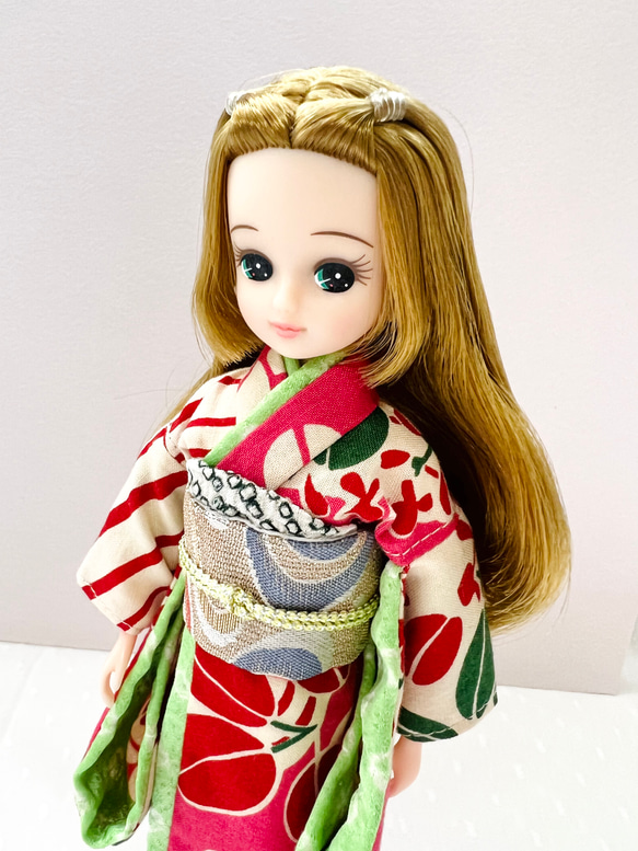 リカちゃん 古典的着物 帯セット ピンク レトロ その他人形 H