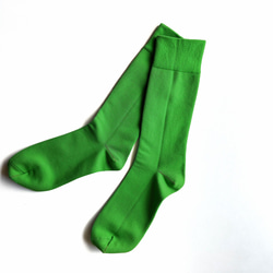 キナリノ掲載 メンズソックス 靴下 緑 グリーン フィット「TRIP SCOTT」 GREEN 3枚目の画像