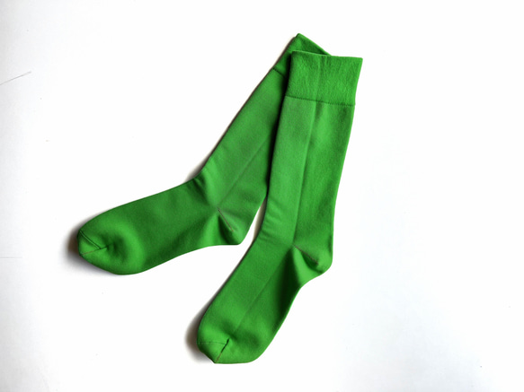 キナリノ掲載 メンズソックス 靴下 緑 グリーン フィット「TRIP SCOTT」 GREEN 3枚目の画像