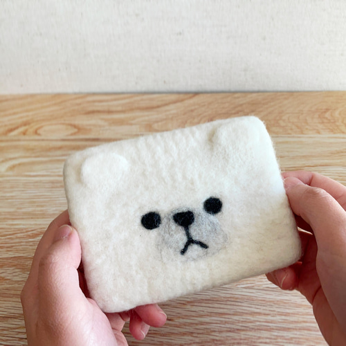 くまさんのポケットティッシュケース【受注生産】 その他ケース 岡田