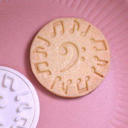 Φ50丸形クッキー型・「ヘ音記号/Ａタイプ」・スタンプ付きクッキー型 3枚目の画像