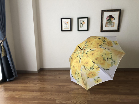 雨傘　向日葵と青い蜂　梅雨対策2023 10枚目の画像