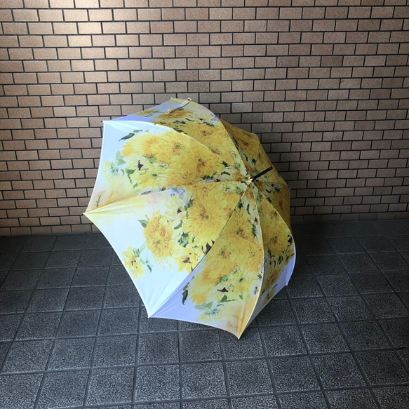 雨傘　向日葵と青い蜂　梅雨対策2023 7枚目の画像