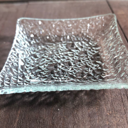 オーダー　ダイヤ　豆皿　7枚　昭和レトロガラス　アンティーク　型ガラス　もったいないをカタチに　思い出と一緒に　 5枚目の画像