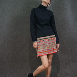 貴州苗族の刺繍付きスカート100%ハンドメイド 手織プリーツスカート Bohoスタイルな女性ためのドレス #122 3枚目の画像