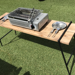 【工具不要】【組立簡単】　キャンプ　アウトドア　BBQ　ベランダ　観葉植物　アイアン　テーブル　ベンチ　陳列　什器 9枚目の画像