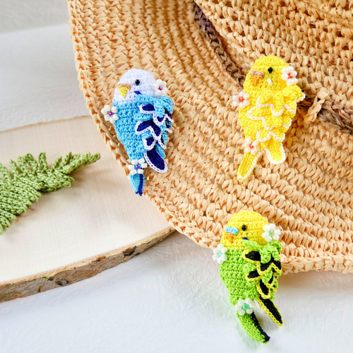 K18 インコモチーフブローチ2WAY