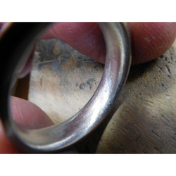 鍛造 結婚指輪 プラチナ1000 純プラチナ プラチナ999 槌目 リング ハート 女性3mm 男性6mm 6枚目の画像