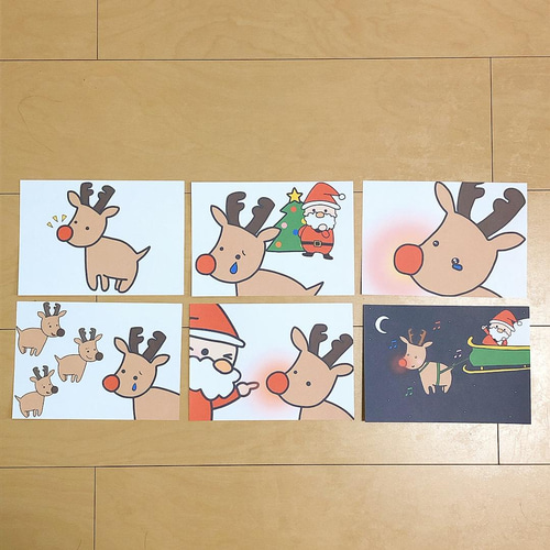 ペープサート 赤鼻のトナカイ クリスマス クリスマス会 誕生会 保育 