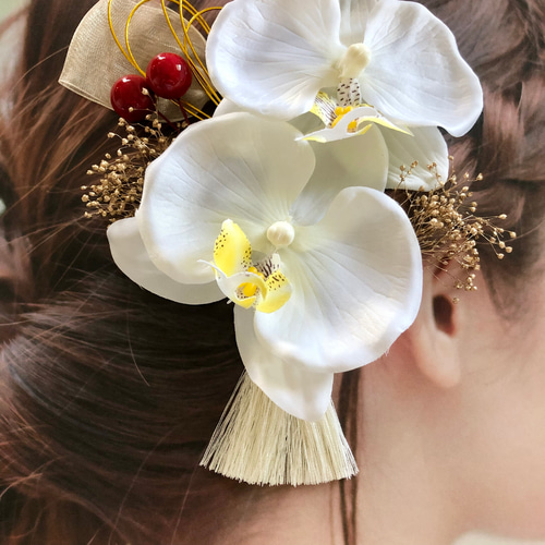 ◇胡蝶蘭 ヘッドパーツ ヘアピン ヘッドドレス 髪飾り ヘア