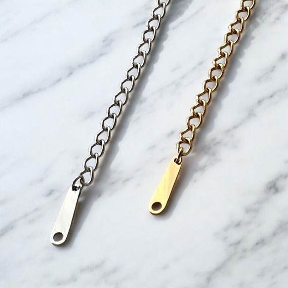 つけっぱなし！OK♪ 316L サージカルステンレス　アンクレット スネークチェーン　1mm&1.5mm アレルギー対応 9枚目の画像