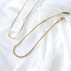 つけっぱなし！OK♪ 316L サージカルステンレス　アンクレット スネークチェーン　1mm&1.5mm アレルギー対応 3枚目の画像