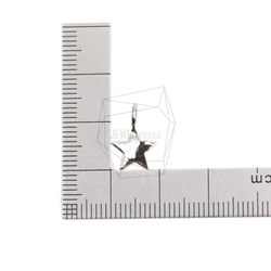 PDT-2586-R【2個入り】スターペンダント,Star Pendant/9.6mm X 13.8mm 5枚目の画像