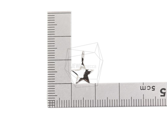 PDT-2586-R【2個入り】スターペンダント,Star Pendant/9.6mm X 13.8mm 5枚目の画像