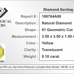 K18YG  オクタゴンカット天然ダイヤモンドピアス 12枚目の画像