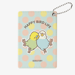 パスケース（HAPPY BIRD LIFE / セキセイインコ） 1枚目の画像