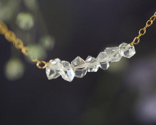 コスモ　14kgf ハーキマーダイヤモンド 『3点セット』 14kgf＊ハーキマーダイヤモンドのネックレス ネックレス