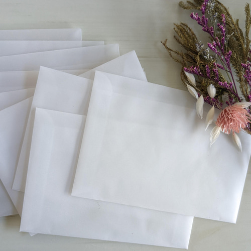 トレーシングペーパー  封筒  コラージュ １０枚 楽天市場】【トレーシングペーパー 封筒 10枚 50枚】スクエア CDが