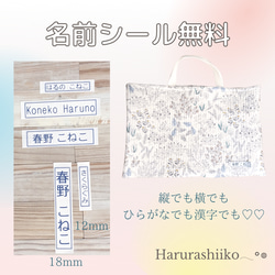 【３年間お直し補償付き】お名前付けます♡〜ことり柄*̣̩⋆̩〜入学入園セット 11枚目の画像