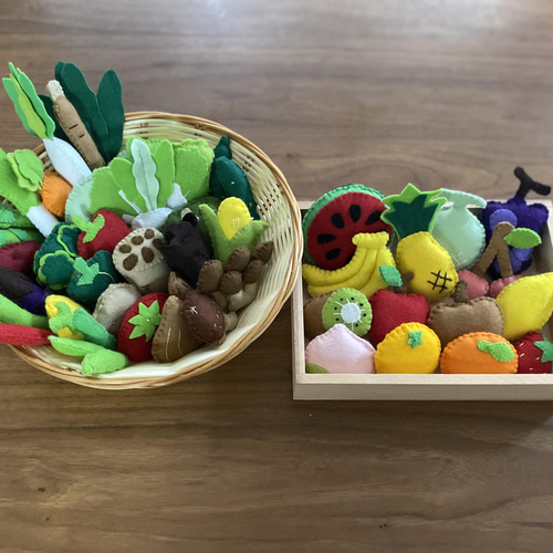 ワンピなど最旬ア！ フェルトままごと えらべる！お野菜、フルーツオーダーページ クラフト・布製品