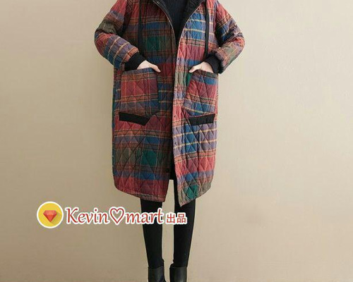 ロンロン＊プロフィール必読 中綿 ブルゾン チェック柄 M ゆったり ロンロン＊プロフィール必読 中綿 ブルゾン チェック柄 M ゆったり