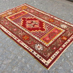 手織りトルコ絨毯 164x104cm ヴィンテージ ラグ 11枚目の画像