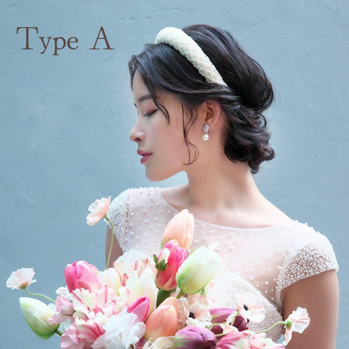 選べるパールカチューシャKA-28|ウエディング 前撮 結婚式 花嫁 選べるパールカチューシャKA-28|ウエディング 前撮 結婚式 花嫁