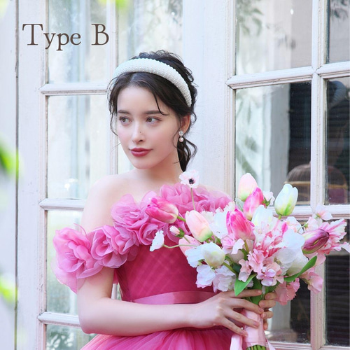 選べるパールカチューシャKA-28|ウエディング 前撮 結婚式 花嫁 選べるパールカチューシャKA-28|ウエディング 前撮 結婚式 花嫁
