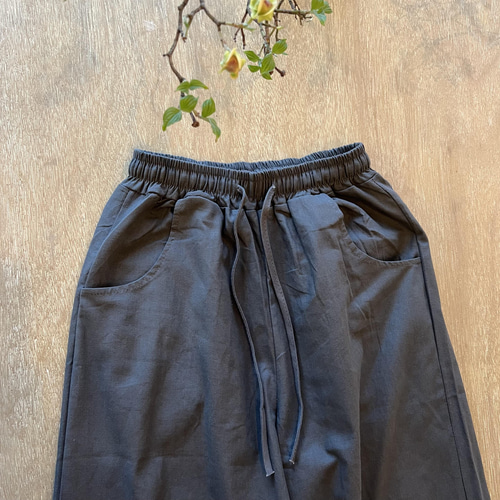 新作送0 大人なAラインワイドパンツ 全5色/軽いこなれ感で◎リネン  