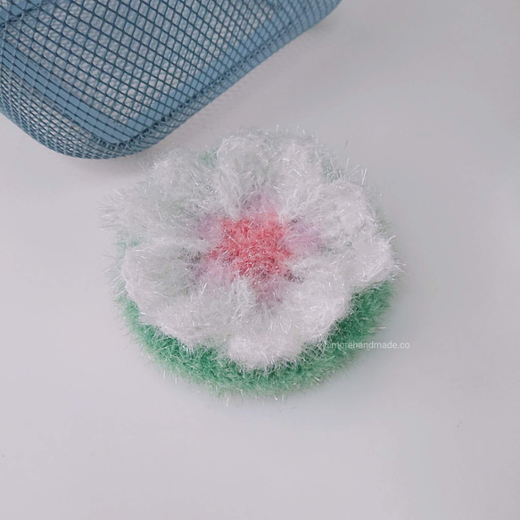 MH make 韓國清潔紗萬用刷 春暖花開 花朵 立體 環保 清潔（現貨+預購） 第3張的照片