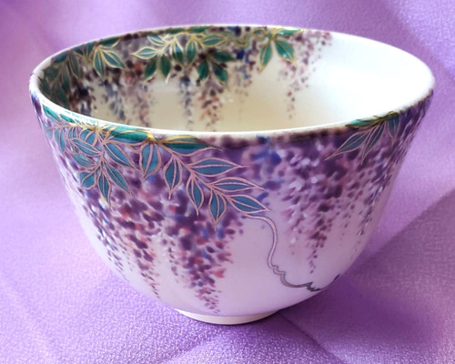 手作り 陶器 角型茶碗 ベージュと緑 茶碗 – 窯と土～Kama-to-tsuchi～