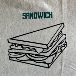 サンドイッチの半袖Tシャツ　男女兼用　綿100%【SS～3L】 4枚目の画像