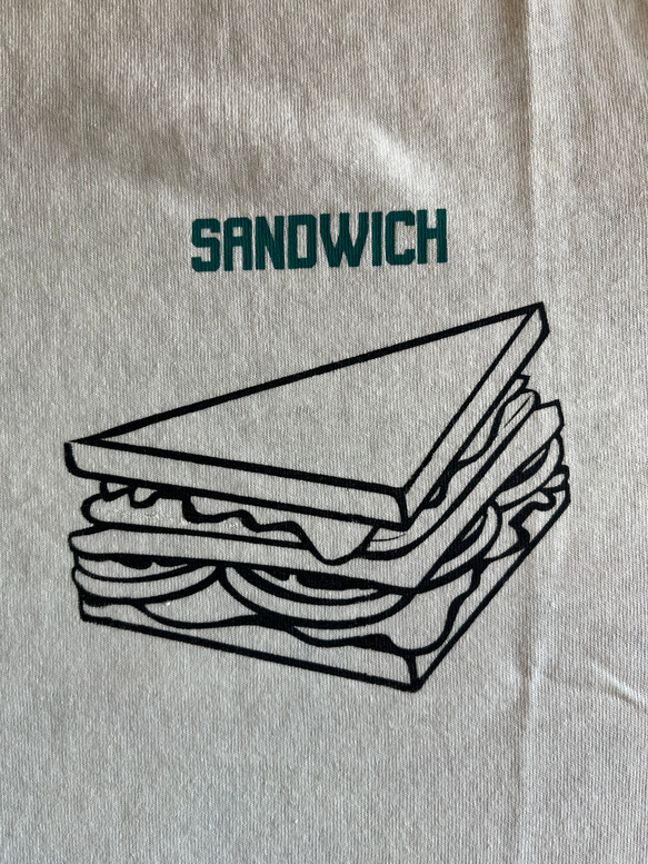 サンドイッチの半袖Tシャツ　男女兼用　綿100%【SS～3L】 4枚目の画像