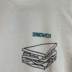 サンドイッチの半袖Tシャツ　男女兼用　綿100%【SS～3L】 3枚目の画像