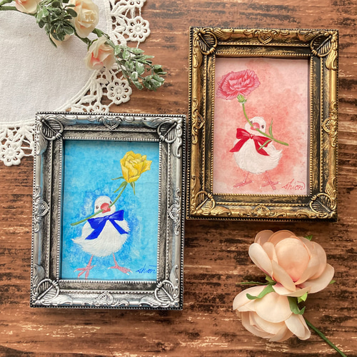 【真作】絵画　中村白玲　日本画10号　カーネーション　美術品　箱入　V168 真作】絵画中村白玲日本画10号カーネーション美術品箱入V168